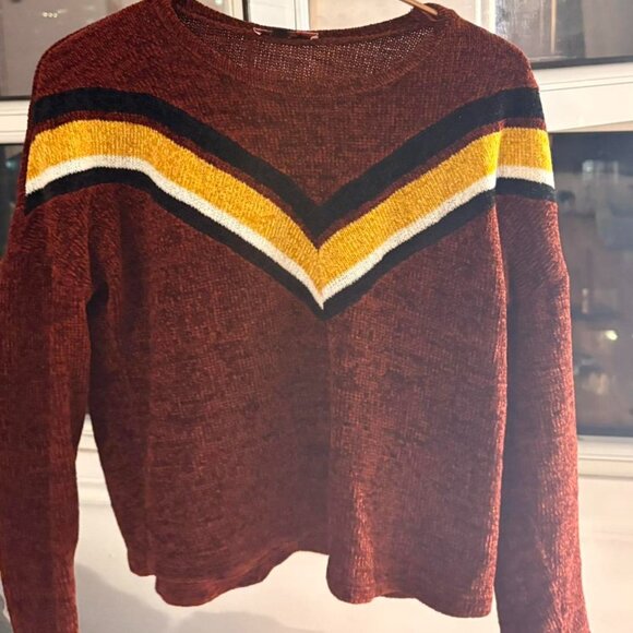 Burgundy and yellow sweater #winterknits - Picture 1 of 1